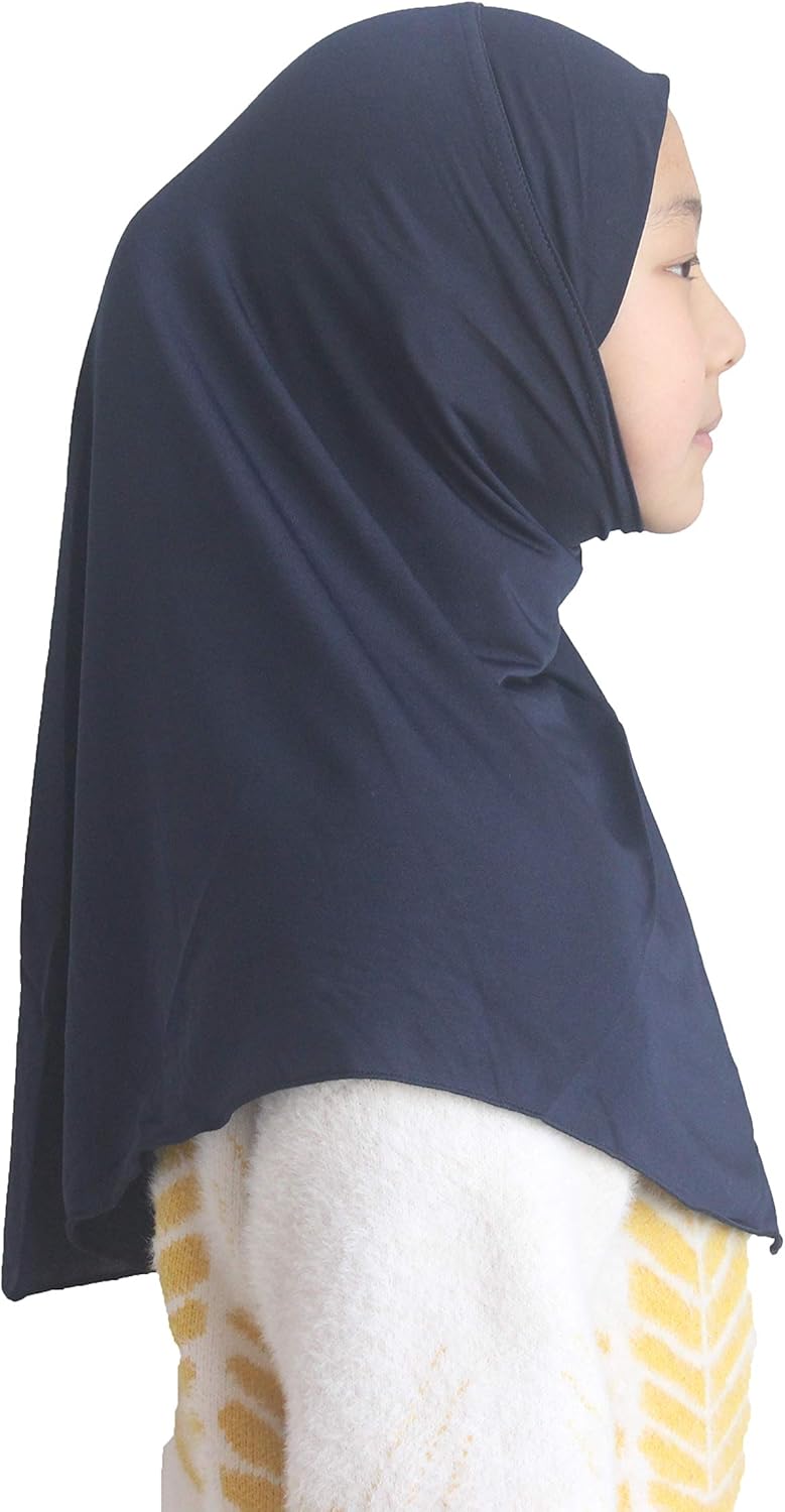 Mädchen Hijab Muslim Kinder Kopftuch Uni für 6-11 Jahre Fertig zum Tragen