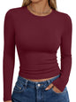 Trendy Queen Womens Long Sleeve T Shirts Fall Fashion Basic Y2K Tops 2026