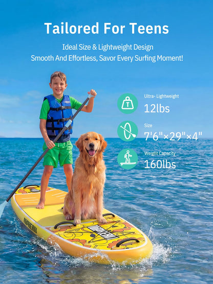 Niphean（Ultra-Light） Inflatable Paddle Board with StabilTrac Fin and Durable SUP Accessories, 10' Stand Up Paddle Boards for Adults & Youth, Versatile Yoga Paddle Board, Gift Ideas