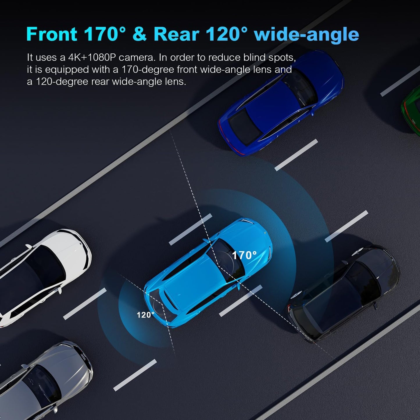 Dashcam Front mit 32G SD-Karte, BOOGIIO 1080P FHD Auto Armaturenbrett Kamera 3'' IPS-Bildschirm 170° Weitwinkel Aluminiumlegierungsgehäuse, WDR G-Sensor Parküberwachung Loop-Aufnahme Bewegungserkennung