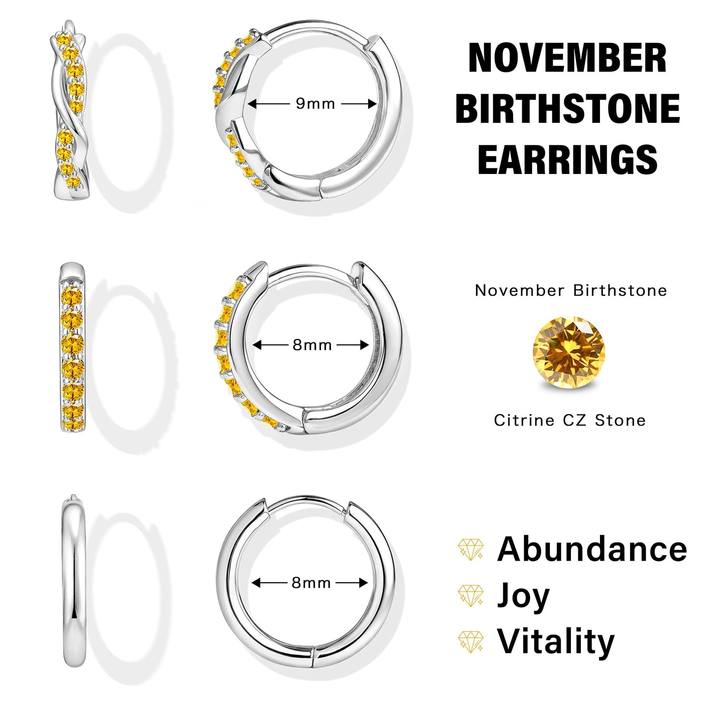 Inerney 14K Gold Plated Huggie Hoop Earrings for Women, Small Sterling Silver Earring Set Hypoallergenic Cartilage Helix Stacks, Mini Dainty Cute Trendy Birthstone Jewelry Gift for Multiple Piercings