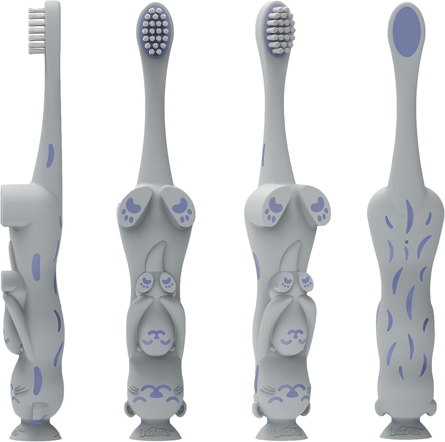 Dr.-Brown's-Trainingszahnbürste-für-Babys-und-Kleinkinder,-weich-für-die-ersten-Zähne,-Giraffe,-BPA-frei,-0-3-Jahre
