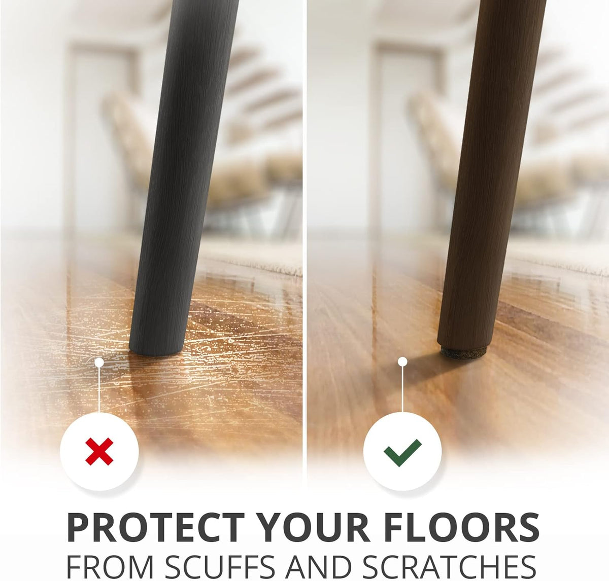 Felt Pads X-PROTECTOR - Giant 235 Pack Premium Furniture Pads. Huge Quantity Felt Furniture Pads Wood Floor Protectors for Furniture Feet – Best Hardwood Floor Protectors. Protect Your Wood Floors!