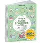 CUPKIN Animals Habitat 500+ Kids Sticker Book Toddler Airplane Travel Activity Coloring and Sticker Book, Road Trip Essentials, 12 Coloring Pages + 12 Scenes for Ages 2–8 Years