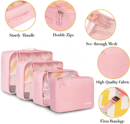BAGAIL 8er Set Packwürfel Gepäckorganizer für Reisezubehör
