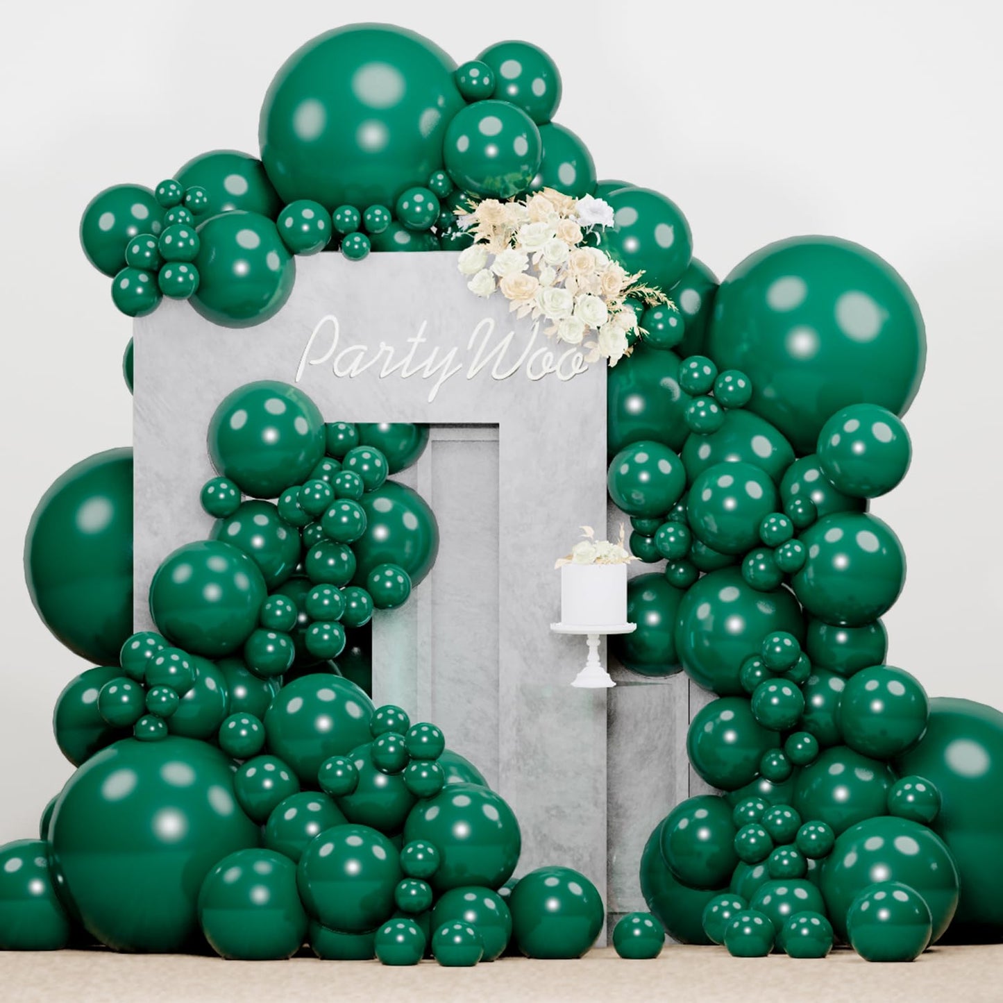 PartyWoo White Balloons 140 pcs Different Sizes of 18 12 10 5 Inch White Balloons Arch Kit Garland for Wedding Baby Shower Birthday Bridal Shower Graduation Engagement Party Decorations White-Y13