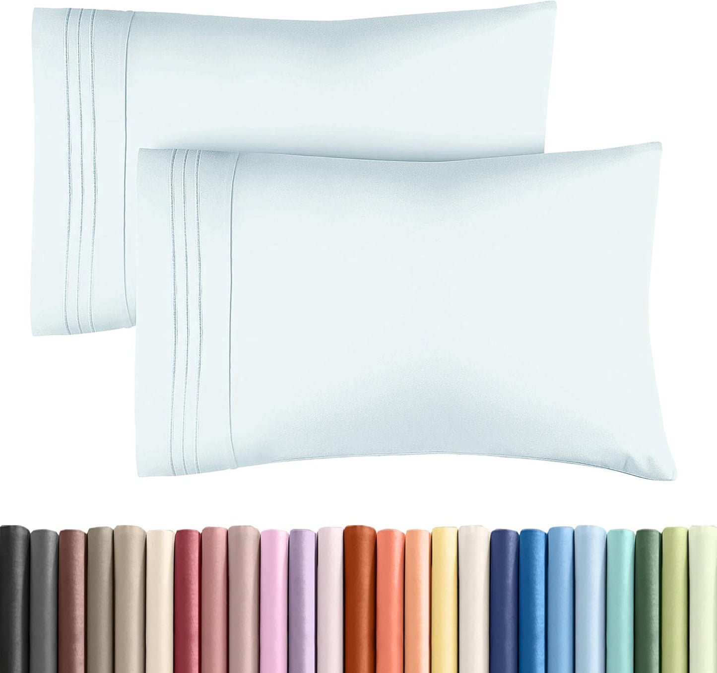 Queen17 - Ice Blue2-Pack Pillowcases