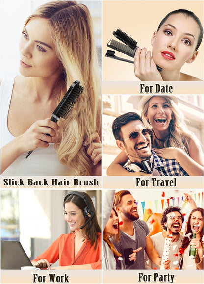 Haarbürste für Sleek-Look, Haarwachs-Stick für glatte abstehende Haare, gegen Frizz, für elegante Pferdeschwänze, Dutts – Gel, Pomade, Balsam-Stick für Frauen – Styling-Accessoires für Mädchen, Kinder