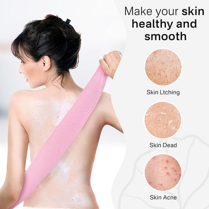 Yiclick Peeling-Waschlappen, Peeling-Körperbürste, Rückenbürste für Dusche und Bad, afrikanischer Netzschwamm Luffa-Körperpeeling, Peeling-Tuchbürstenhandschuhe für Frauen (Grau)