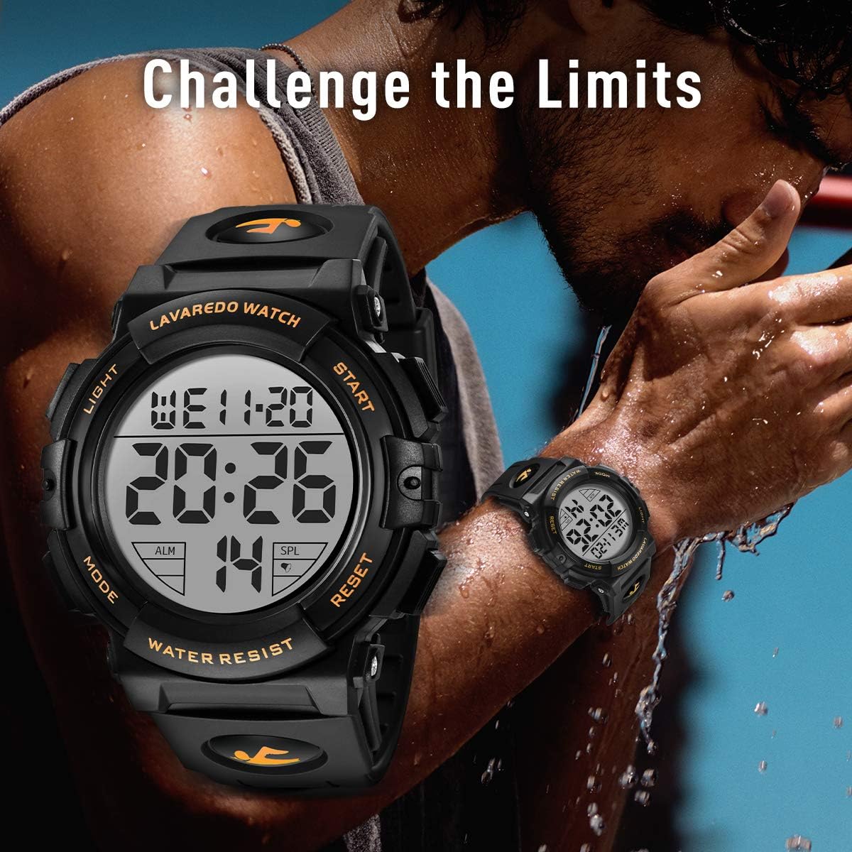 Herren Digitaluhr, Sportuhren für Männer Outdoor Militär Digital Analog Stoppuhr Wasserdicht Multifunktionale Armbanduhr