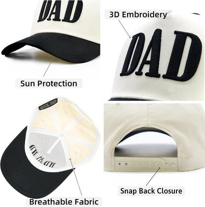 Dad Hats for Men, Vintage Two Tone Hat, New Dad Gifts for Husband, Fathers Day Birthday Gifts from Daughter Son Wife