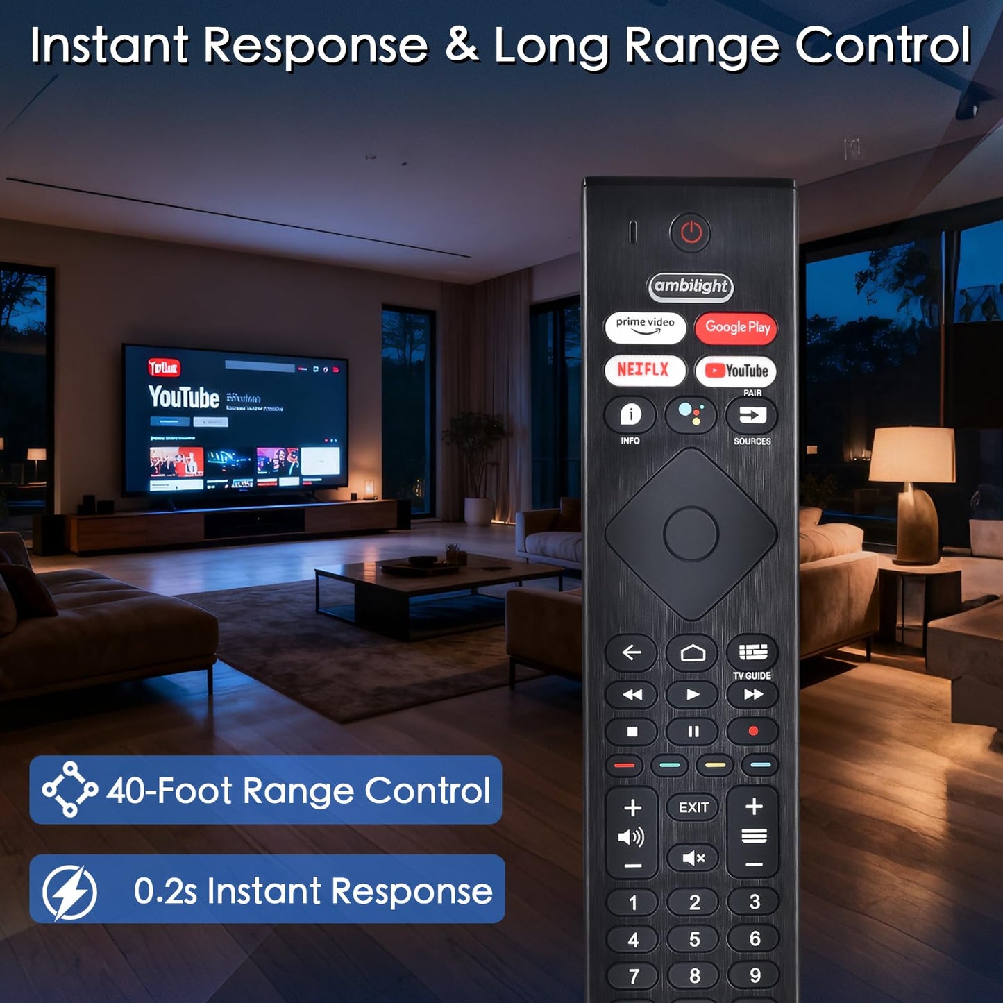 Replacement for Apple TV Remote,for Apple 4K/ Gen 1 2 3 4/ HD,A2169 A1842 A1625 A1427 A1469 A1378 A1218