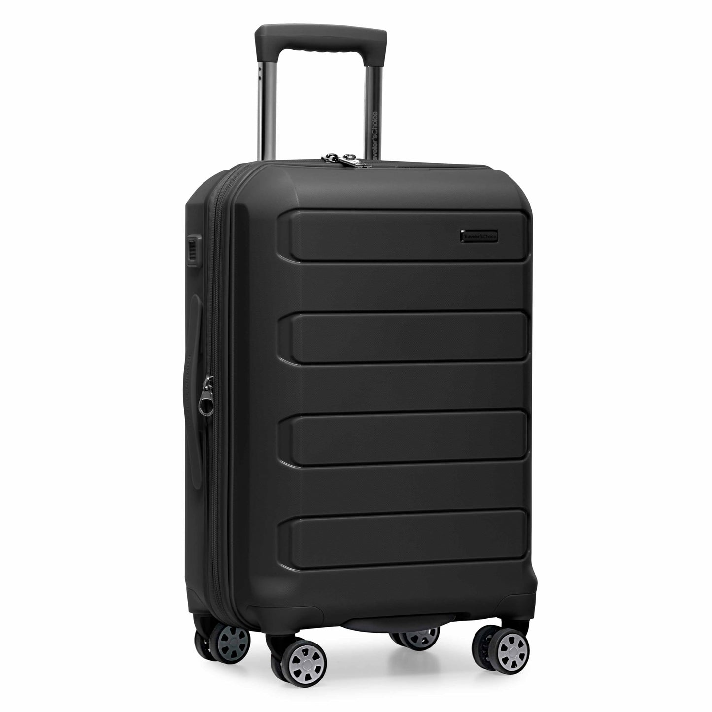 Traveler's Choice Pagosa Hardshell Expandable Luggage with Spinner Wheels, Slate Blue, 3-Piece Set (22/27/30)
