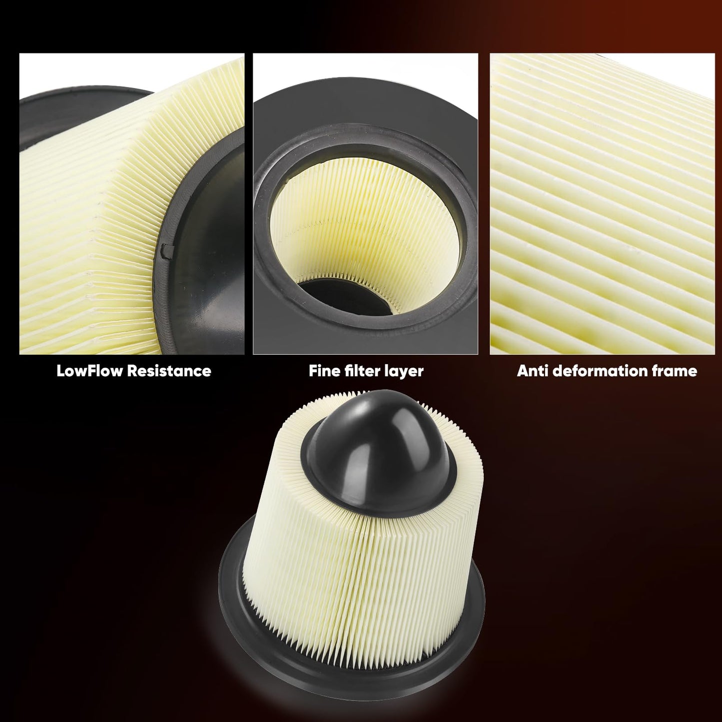 CA10262 Engine Air Filter Fit Ford Expedition/F150/F250/F350 (2007-2021) & Lincoln Navigator Replaces FA1883, 7C3Z9601A, A35642