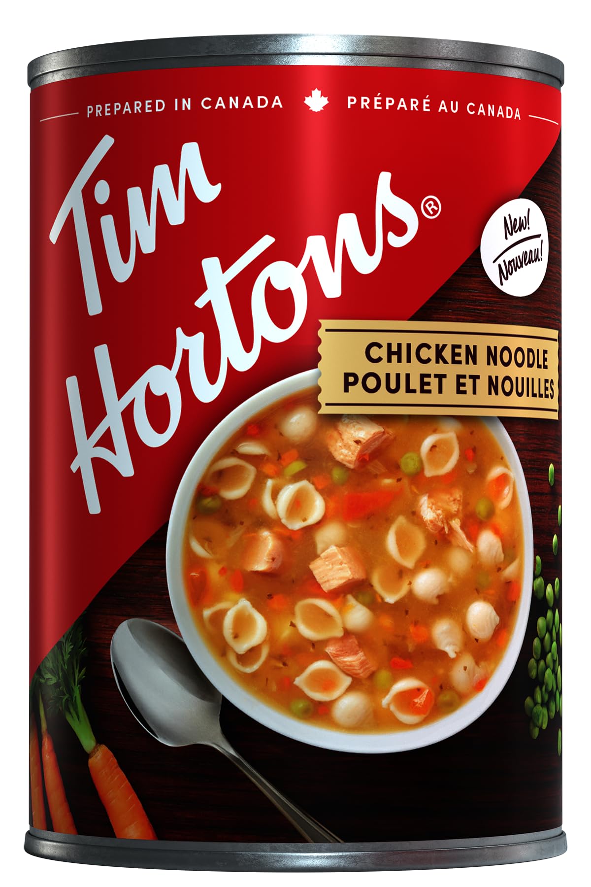 Tim Hortons Chicken Noodle Soup, Ready-to-Serve, 540mL/18 fl.oz. Can {Imported from Canada}