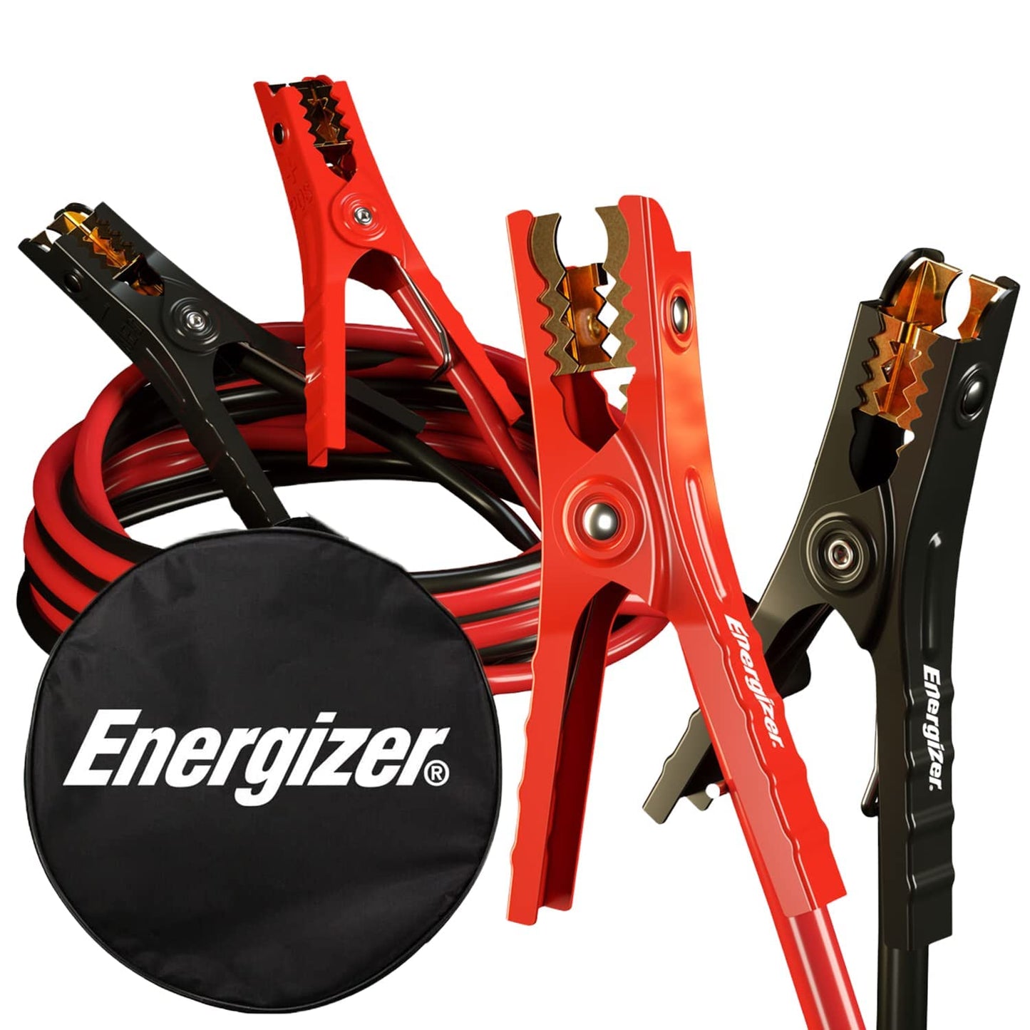 Energizer Starthilfekabel für Autobatterie, robuste Kfz-Überbrückungskabel zum Starten leerer oder schwacher Batterien mit Tragetasche (4,88 m (6 Gauge))