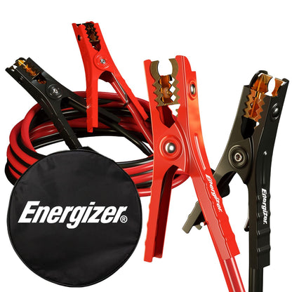 Energizer Starthilfekabel für Autobatterie, robuste Kfz-Überbrückungskabel zum Starten leerer oder schwacher Batterien mit Tragetasche (4,88 m (6 Gauge))