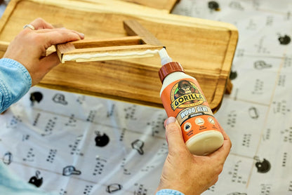 Gorilla Glue Wood Glue, Indoor & Outdoor Carpentry Projects, Paintable, Sandable, Moisture Resistant, Clamping, Natural Color, 4oz/118mL (Pack of 1), 6212001