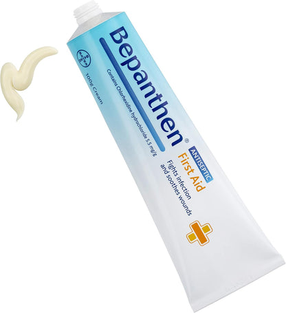 Bepanthen First Aid Cream for Effective for the Treatment and Prevention of Infection in Minor Cuts, Wounds, Abrasions, Insect Bites And Minor Burns, 100 g