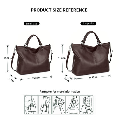 Kattee Damen Weiche Echtleder Tragetasche Schultertasche Handtasche
