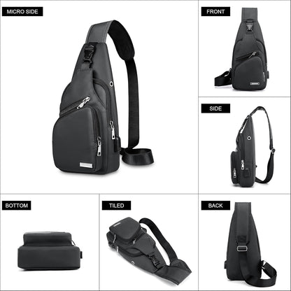 Wasserdichte Sling Bag Umhängetasche für Herren Damen Sling Rucksack Wanderrucksack Mehrzweck Cross Body Brusttasche