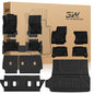 3W Floor Mats for Toyota Tacoma 2024 2025 2026 Double Cab Auto Tran(Not Fit Hybrid & XtraCab), TPE All Weather Custom Fit Floor Liner for Tacoma TRD/SR/SR5/limited Car Liners.