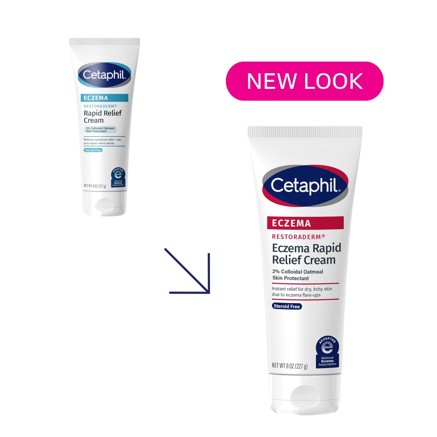 Cetaphil ECZEMA RESTORADERM FLARE-UP RELIEF CREAM, For Eczema Prone Skin, 8 oz, Barrier Repair, 48 Hour Hydration, 2% Skin Protectant Colloidal Oatmeal, Steroid Free (Pack of 12)