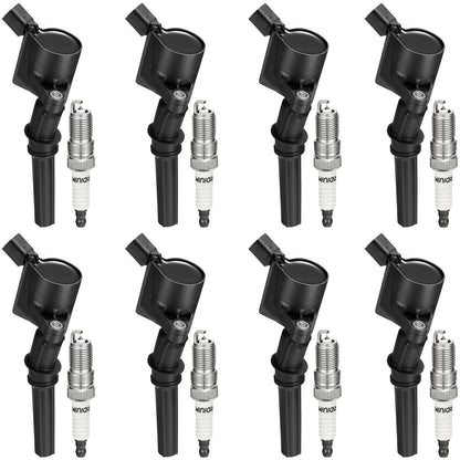 BDFHYK Ignition Coil Pack UF648 and Iridium Spark Plug 97390 Compatible with Jeep Grand Cherokee 2011-2015 Jeep Wrangler Dodge Charger Grand Caravan 2016 Chrysler 200 300 Jeep Coil Pack 3.6L Set of 6