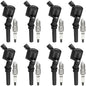 BDFHYK Ignition Coil Pack UF648 and Iridium Spark Plug 97390 Compatible with Jeep Grand Cherokee 2011-2015 Jeep Wrangler Dodge Charger Grand Caravan 2016 Chrysler 200 300 Jeep Coil Pack 3.6L Set of 6