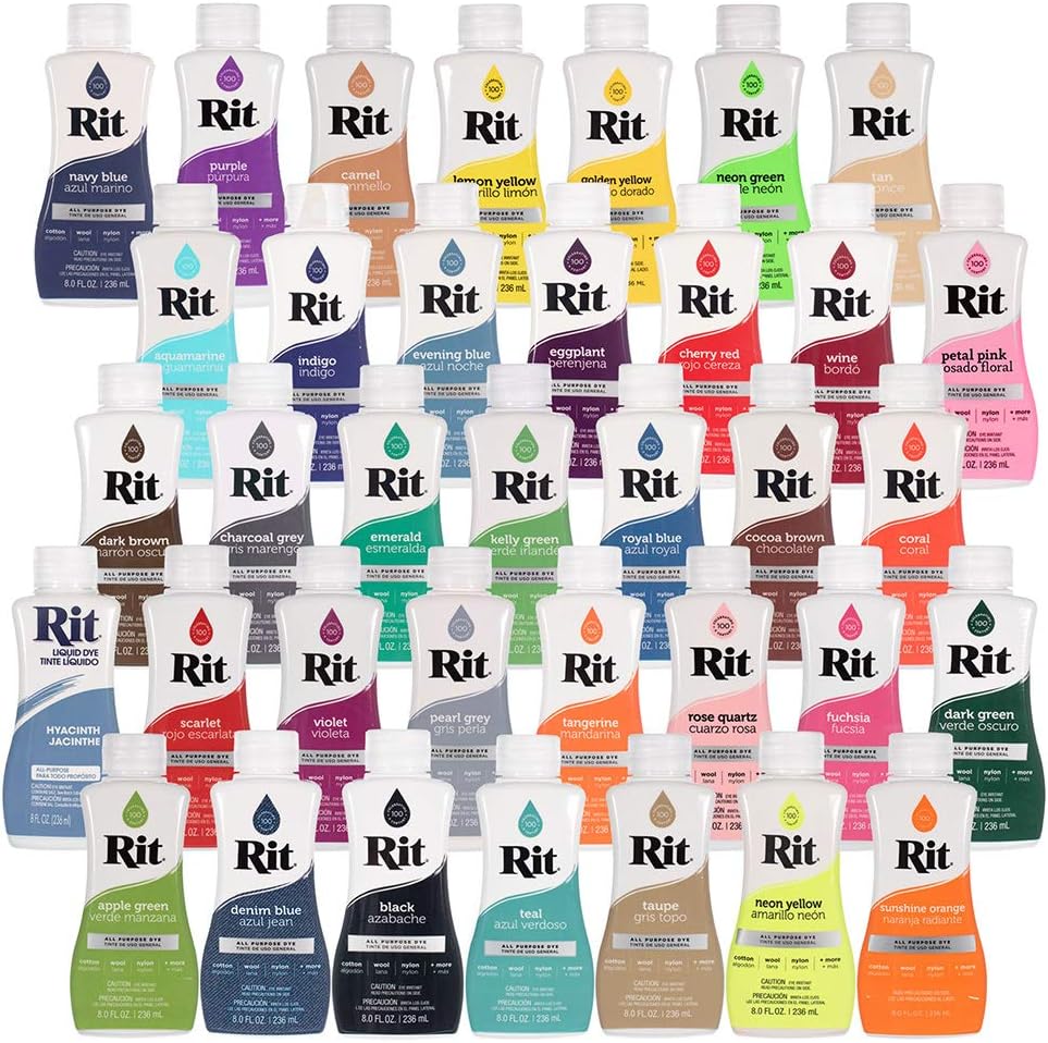 Rit Textilfarbe Flüssig – Große Farbauswahl – 236 ml (Marineblau)