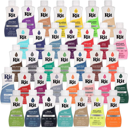 Rit Textilfarbe Flüssig – Große Farbauswahl – 236 ml (Marineblau)