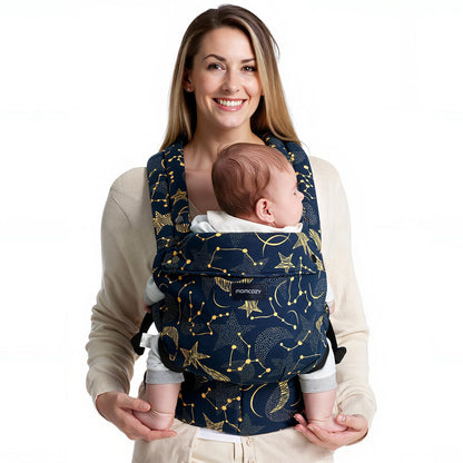 Momcozy Baby Carrier Newborn to Toddler - Ergonomic, Cozy and Lightweight Infant Carrier for 7-44lbs, Effortless to Put On, Ideal for Hands-Free Parenting, Enhanced Lumbar Support, Black