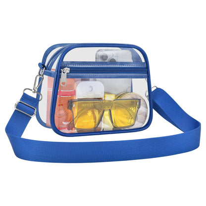 Clear Bag for Stadium Events Clear Sports Fan Handbags Purses with Adjustbale Strap for Concerts Festivals Game Day
