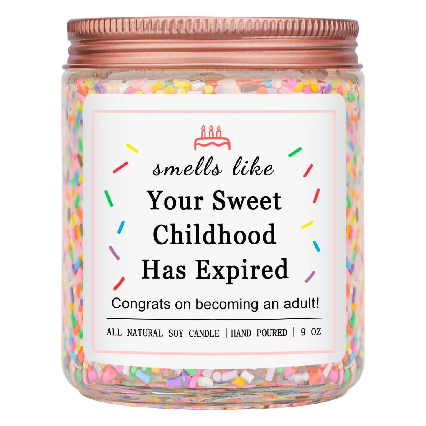 Homsolver 40th Birthday Gifts for Women Ideas, Decorations Gifts for 40 Year Old Woman, 40th Birthday Candles - Limited Edition 1986 Handmade (Vanilla Birthday Cake Scent with Sprinkles)