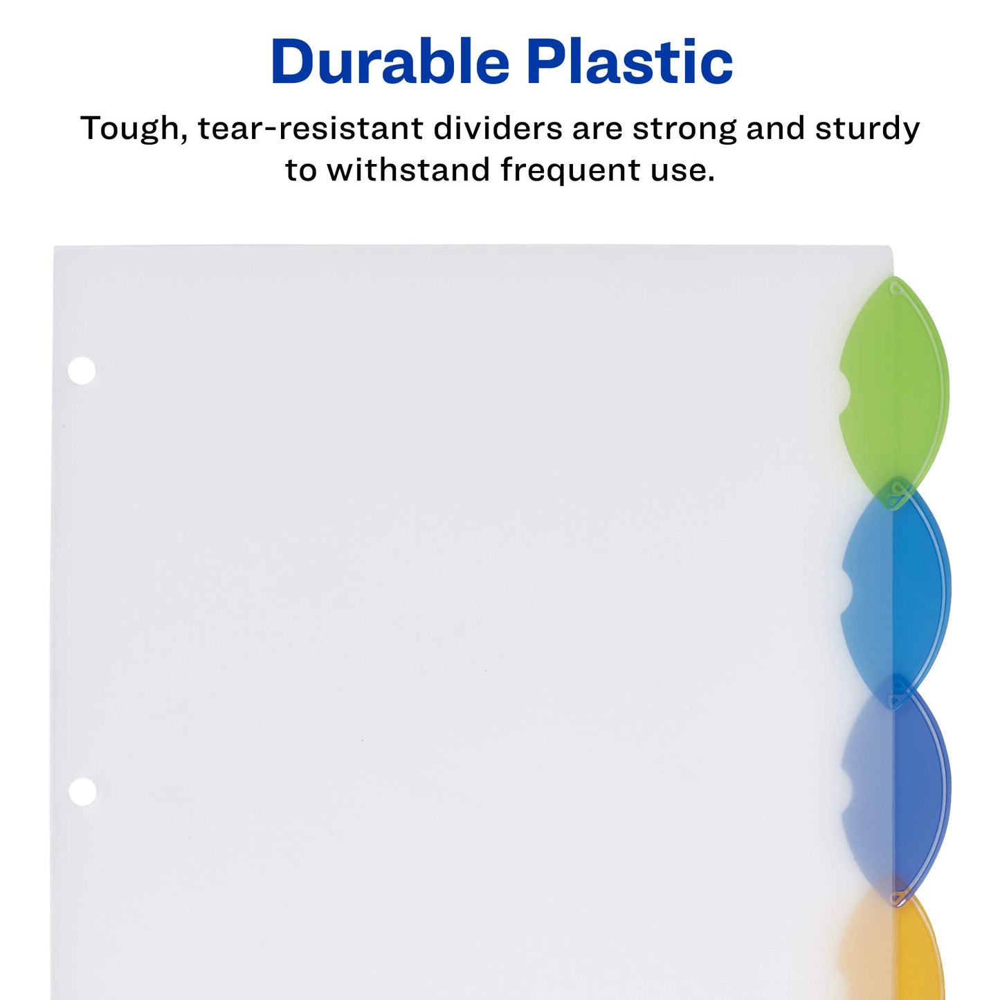 Avery Insertable Style Edge Plastic Dividers for 3 Ring Binders, 5-Tab Sets, Multicolor, 24 Sets, 120 Divider Tabs (11200)