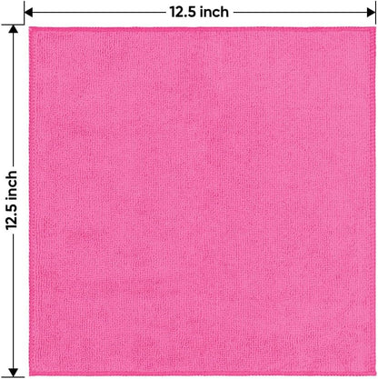 HOMEXCEL Mikrofasertuch 12er-Pack, 31,75 x 31,75 cm Mikrofasertücher für Autos, ultra-saugfähiges Autowaschtuch, fusselfreie, streifenfreie Reinigungstücher für Auto, Küche und Fenster (Grau)
