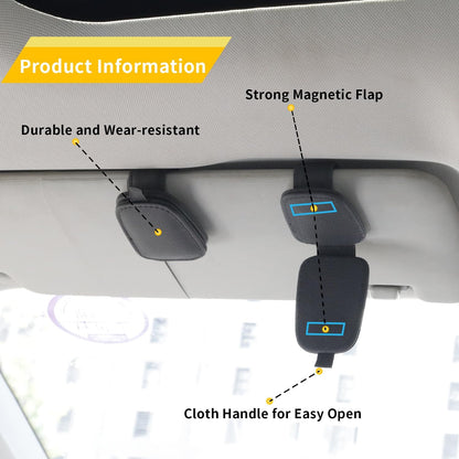 Yuoyar Magnetic Leather Sunglasses Holder for Car: A Simple yet Effective Solution