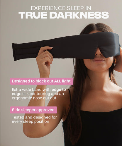 SUNDAYSILKS™ Exclusive Mulberry Silk Sleep Mask | Soft Eye Covers, Blackout Sleeping Mask for Women & Men | Silk Eye Mask for Sleep, Travel, and Relaxation | Antifaz para Dormir [Nude Champagne]