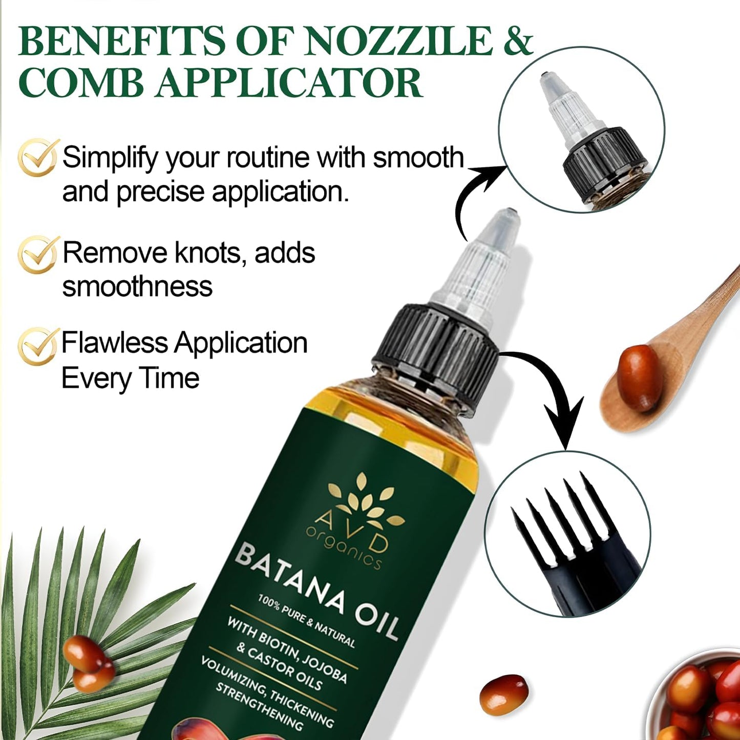 AVD Organics Rosmarinöl für Haarwachstum & Kopfhaut | Mit Biotin angereichert | Haarstärkend, pflegend und voluminös | Mit Jojoba- & Rizinusöl angereichert | GVO-frei 120ml