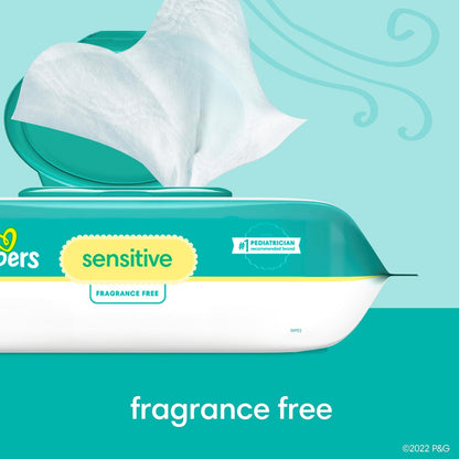 Pampers Swaddlers Disposable Baby Diapers Size 1, One Month Supply (198 Count) with Sensitive Water Based Baby Wipes 6X Pop-Top Packs (336 Count)