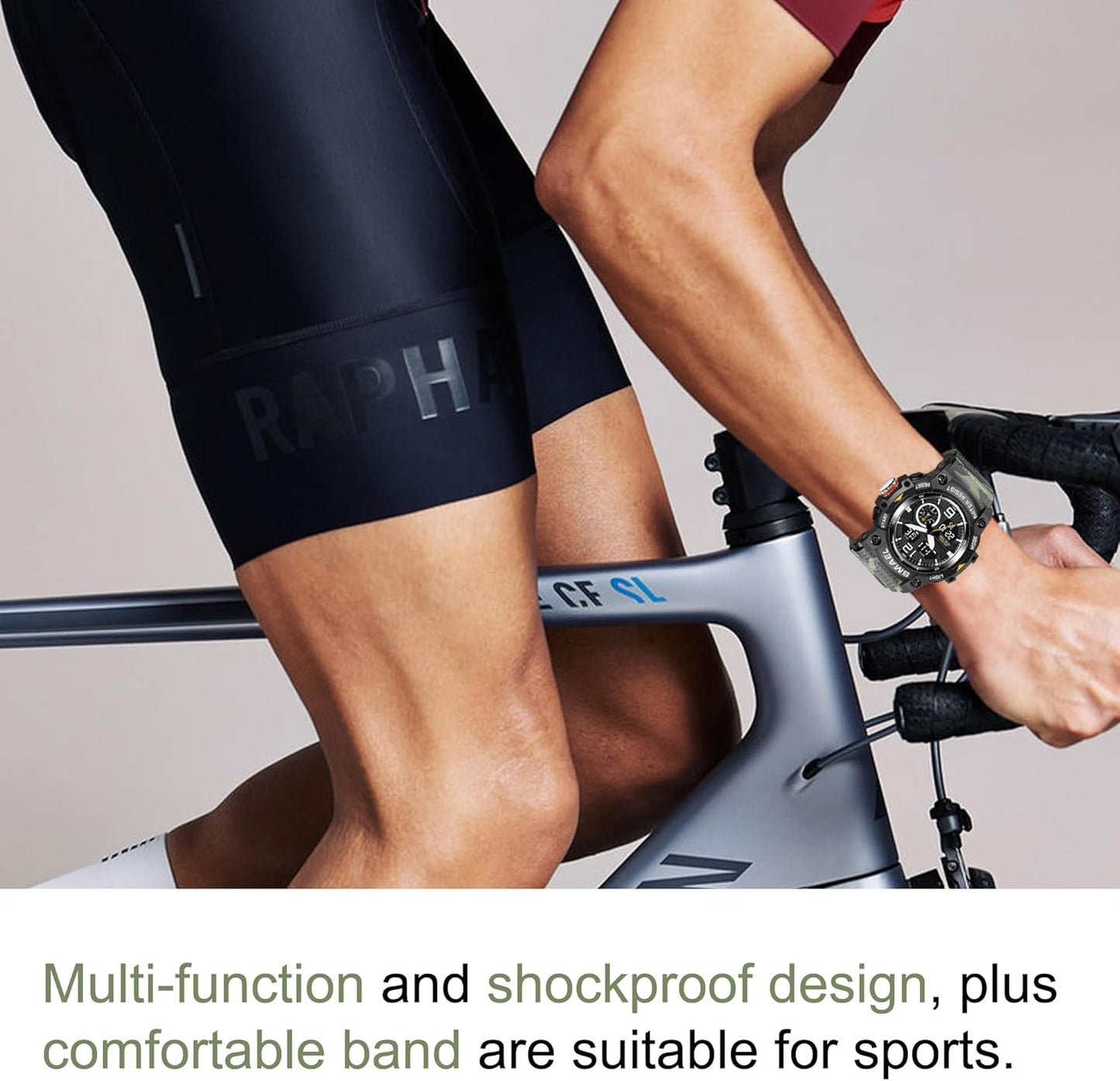Herren Digitaluhr, Sportuhren für Männer Outdoor Militär Digital Analog Stoppuhr Wasserdicht Multifunktionale Armbanduhr