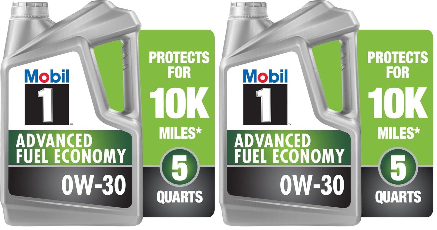 Mobil 1 Advanced Fuel Economy Full Synthetic Motor Oil 0W-20, 5 Quart