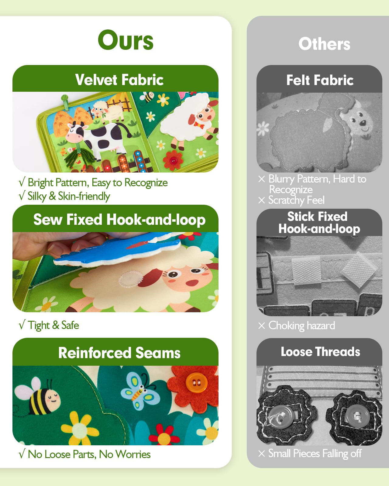 hahaland Busy Book für Kleinkinder 1-3 – Montessori Spielzeug Activity Board für 1-jährige Jungen Mädchen Lernspielzeug Leise Aktivitätsbücher Geschenke Kleinkind Osterkorb Füller Einjährige Reisespielzeuge