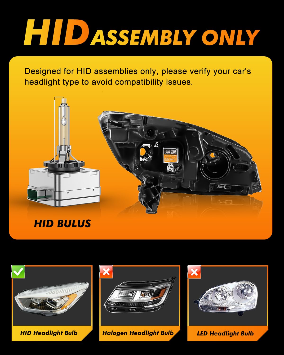 Termitor 2026 Upgraded H13/9008 Light Bulbs, 100,000LM 15X Ultra-Bright, 6500K Pure White 9008/H13 Fog Light Off-Road Conversion Kits, Easy Plug-N-Play Installation, IP68 Waterproof, Pack of 2
