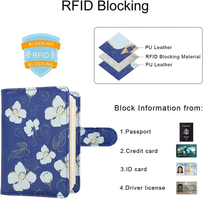 WALNEW RFID-blockierende Reisepasshülle Reisebrieftasche Schutzhülle