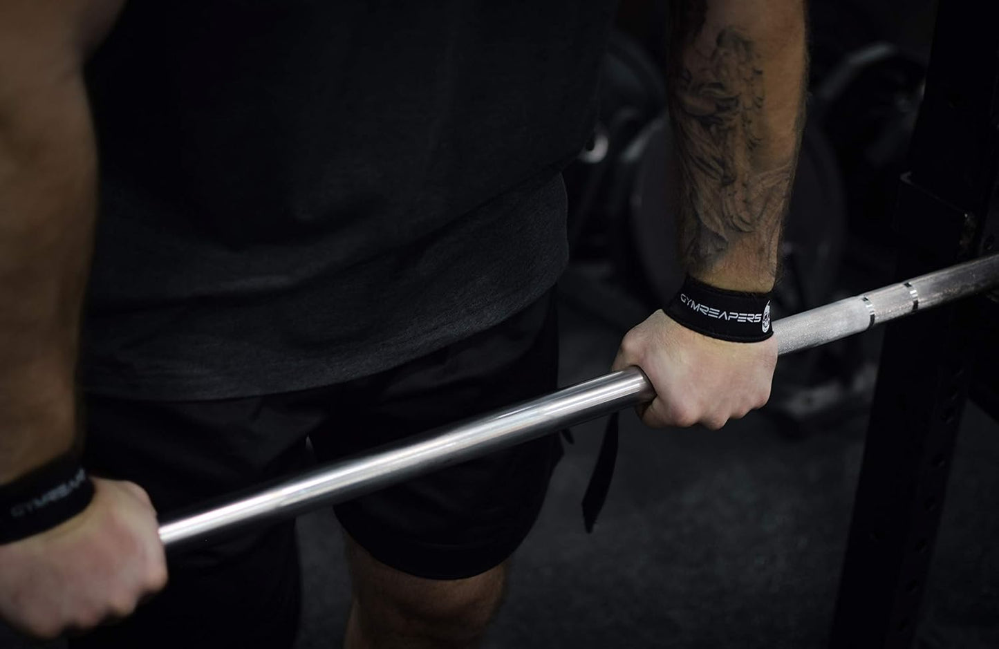 Gymreapers Hebe-Handgelenkbandagen für Gewichtheben, Bodybuilding, Powerlifting, Krafttraining und Kreuzheben – gepolstertes Neopren mit 45,7 cm Baumwolle