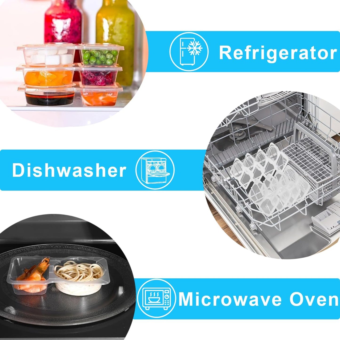 Pure Future 10-teiliges Set (5er-Pack, 1 l) Borosilikatglas-Lebensmittelbehälter mit verbesserten abnehmbaren Verschlussdeckeln – auslaufsichere Essenszubereitungs-Lunchboxen, ofen-/mikrowellengeeignet