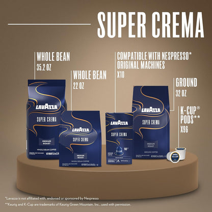 Lavazza Super Crema Whole Bean Coffee Review