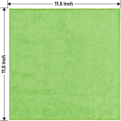 HOMEXCEL Mikrofasertuch 12er-Pack, 31,75 x 31,75 cm Mikrofasertücher für Autos, ultra-saugfähiges Autowaschtuch, fusselfreie, streifenfreie Reinigungstücher für Auto, Küche und Fenster (Grau)