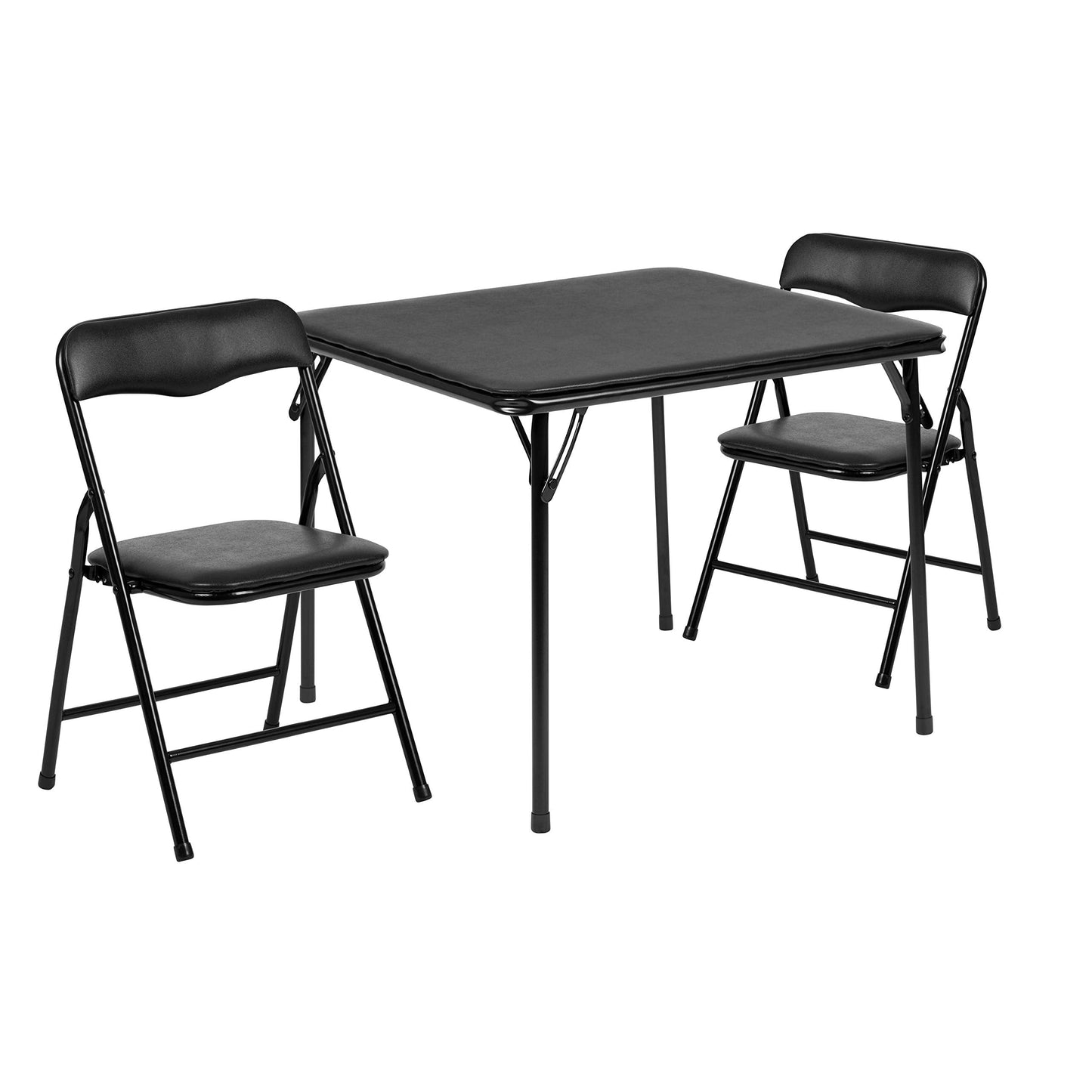 Flash Furniture Mindy Kids 5-Piece Folding Table and Chairs Set for Daycare and Classrooms, Children's Activity Table and Chairs Set, Black